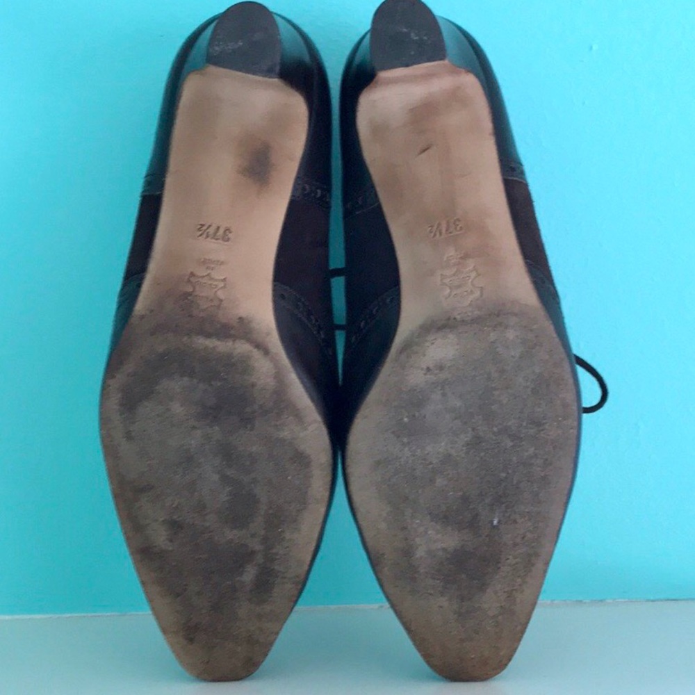 Vintage Manolo Blahnik Deep Brown Suede & Leather - Picture 7 of 14